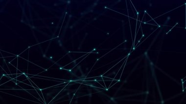 Teknoloji konsepti için çokgen modeli ve ağ bağlantı çizgileri