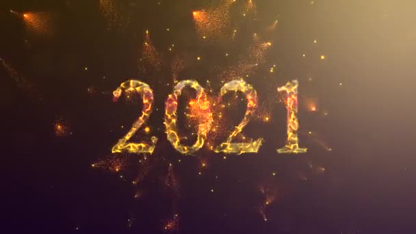 Happy New Year 2020 Background Neon 컨셉트 — 비디오