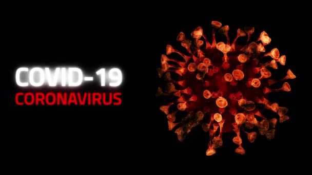 Coronavirus 2019 Conceito Renderização — Vídeo de Stock