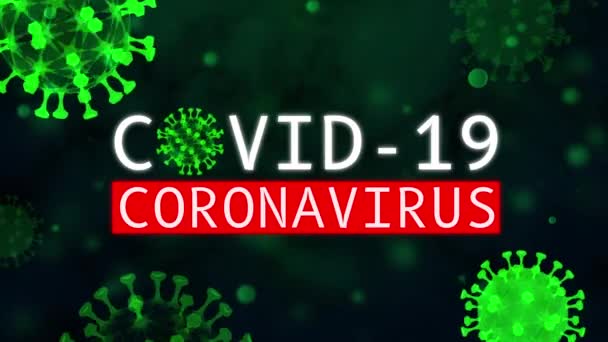 Coronavirus 2019 3D渲染概念 — 图库视频影像