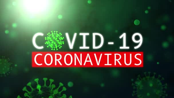 Coronavirus 2019 Rendering Konzept — Stockvideo