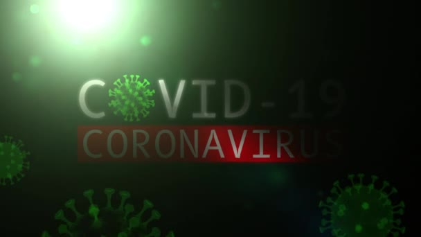 Coronavirus 2019 Conceito Renderização — Vídeo de Stock