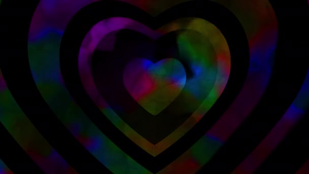 Parıldayan Kalp Konsepti Parçacıkları Etkisi Video Çözünürlüğü — Stok video