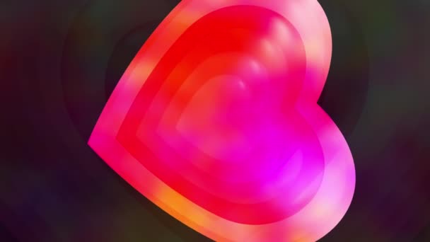 Parıldayan Kalp Konsepti Parçacıkları Etkisi Video Çözünürlüğü — Stok video
