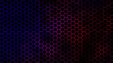 Soyut altıgen animasyonu çok renkli desen 4K pürüzsüz kavram