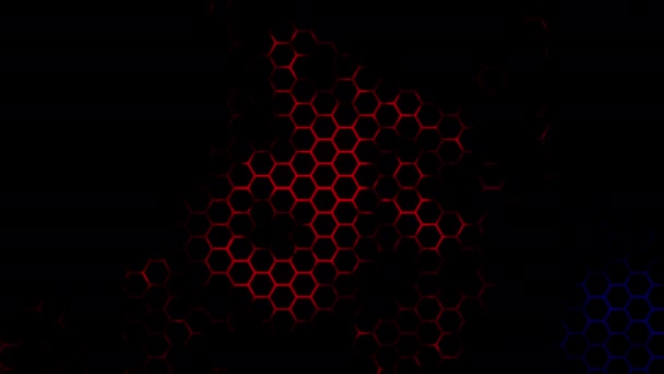 Abstrait Hexagone Animation Multicolore Motif Lisse Concept — Video