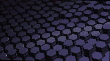 Soyut altıgen animasyonu çok renkli desen 4K pürüzsüz kavram