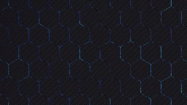 Abstract Hexagon Animation Multicolor Pattern Smooth Concept — Stock Video