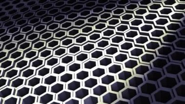 Soyut altıgen animasyonu çok renkli desen 4K pürüzsüz kavram