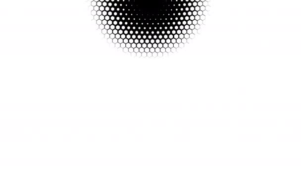 Abstrakt Hexagon Animation Flerfärgad Mönster Slät Koncept — Stockvideo