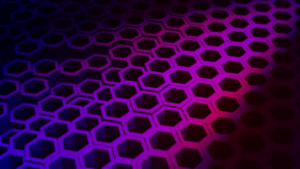 Abstrakt Hexagon Animation Flerfärgad Mönster Slät Koncept — Stockvideo