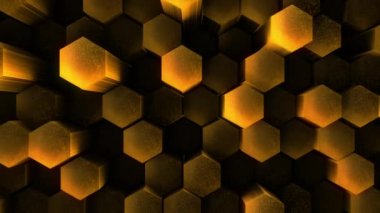 Soyut altıgen animasyonu çok renkli desen 4K pürüzsüz kavram