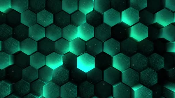 Abstract Hexagon Animation Multicolor Pattern Smooth Concept — Stock Video