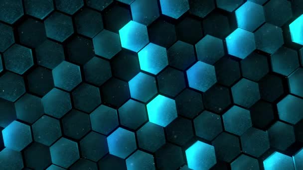 Abstract Hexagon Animation Multicolor Pattern Smooth Concept — Stock Video