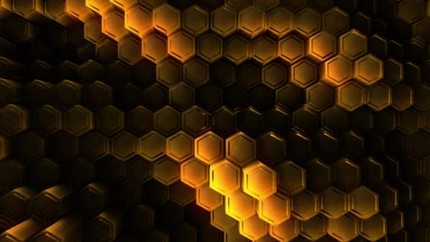 Abstract Hexagon Animation Multicolor Pattern Smooth Concept — Stock Video