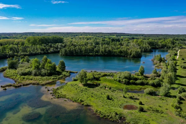 Вид Повітря Болоті Епізоду Який Місцем Біорізноманіття Сенегалі Марні Франції — стокове фото