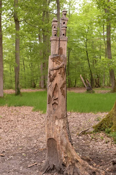 Montargis Frankreich Mai 2021 Baumstamm Skulptur Wald Von Montarigs — Stockfoto