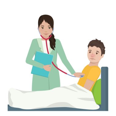 Doktor muayene hasta gribi ile