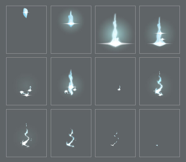 Кадры анимации со специальным эффектом
