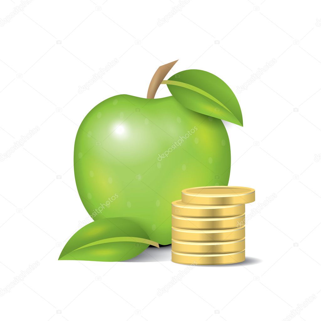 3d apple vector icon