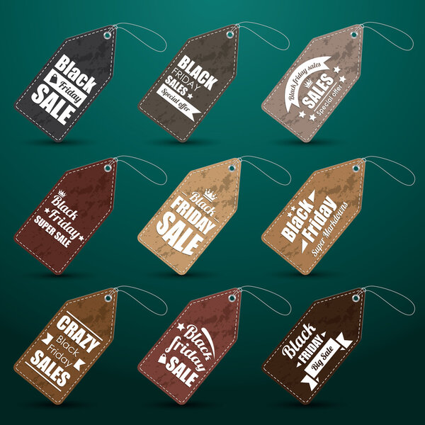 black friday sale vector labels