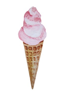 Suluboya çizimi resimli dondurma