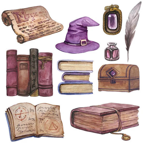 Akvarel Vínová Fialová Magie Set — Stock fotografie