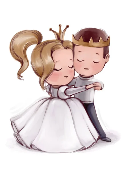 Free Vector  Hand drawn couple of princess portrait