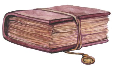 Suluboya illüstrasyon eski bir kitap
