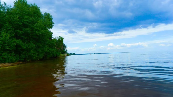 Landschaft Kiewer Stausee Wasser Und Wald — Stockfoto