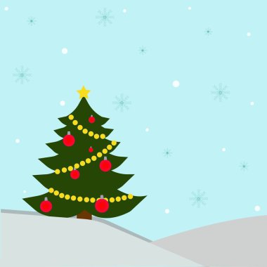 Yılbaşı ağacı olan arkaplan