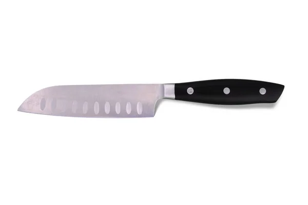 Chef Knife Isolated White Background Steel Kitchen Tool — Stock Photo, Image