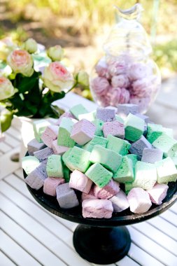 Şekerli tatlı tablo veya şeker çubuğu