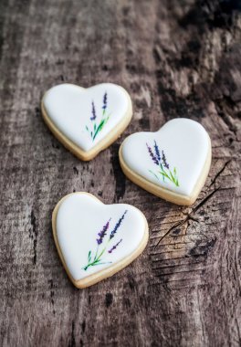  ahşap arka plan üzerinde bisküvi