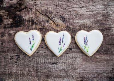  ahşap arka plan üzerinde bisküvi