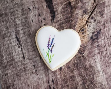  ahşap arka plan üzerinde bisküvi