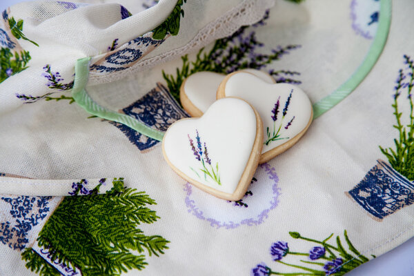 cookies topped with white glaze