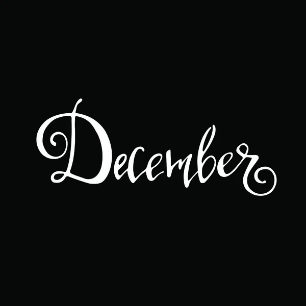 Calligraphy sign December — Stock Photo, Image