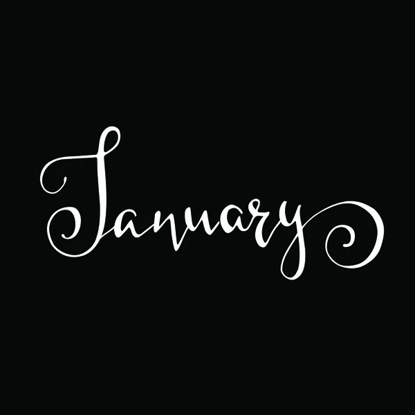 Calligraphy sign January — Stock Photo, Image