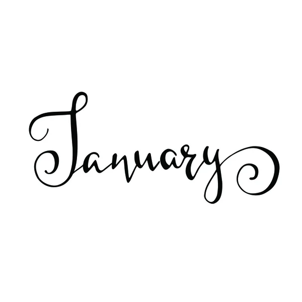 Kaligrafia znak stycznia — Zdjęcie stockowe
