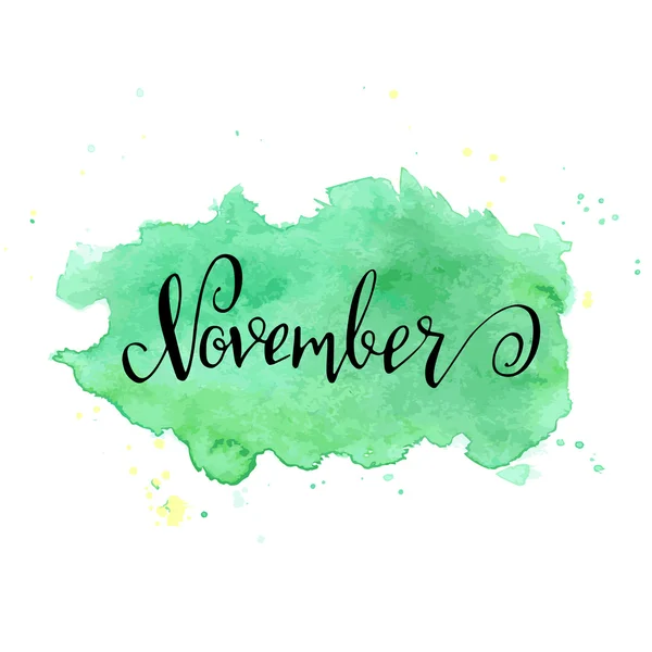 November calligraphy sign — Stock Photo, Image