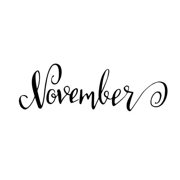 Calligraphy sign november — Stock Photo, Image