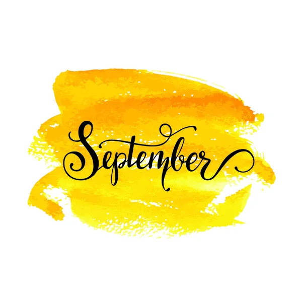 September calligraphy sign — Stock Photo, Image