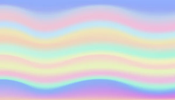 現代のパステルカラーの虹波の背景 ポスター パンフレット テキスタイルパターン ギフト包装 ウェブ デスクトップ壁紙のための流体ホログラフィックな背景 — ストックベクタ