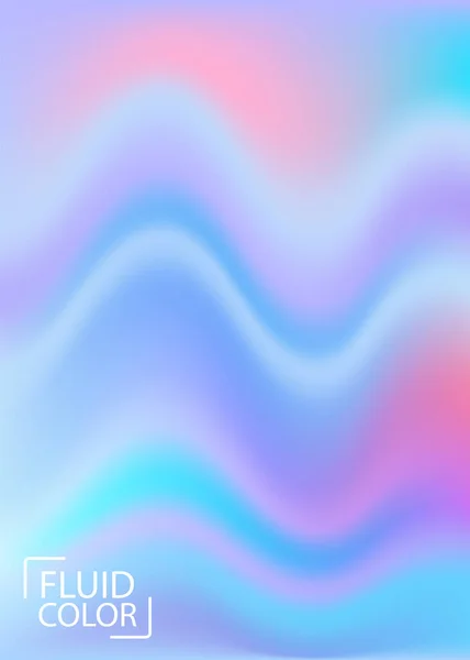 Fondo Fluido Con Los Colores Neón Modernos Fondo Holográfico Líquido — Vector de stock