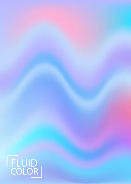Fluidní Pozadí Moderními Neonovými Barvami Tekuté Holografické Pozadí Pro Plakáty — Stockový vektor