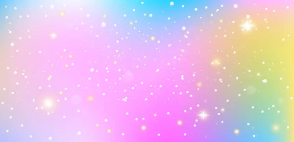 Fondo Unicornio Fantasía Con Estrellas Cielo Caramelo Colores Pastel Con — Archivo Imágenes Vectoriales