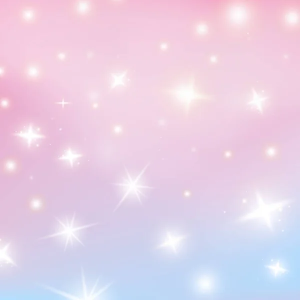 Fantasy Unicorn Background Glitter Princess Holographic Backdrop Shiny Sparkles Iridescent — Stockový vektor