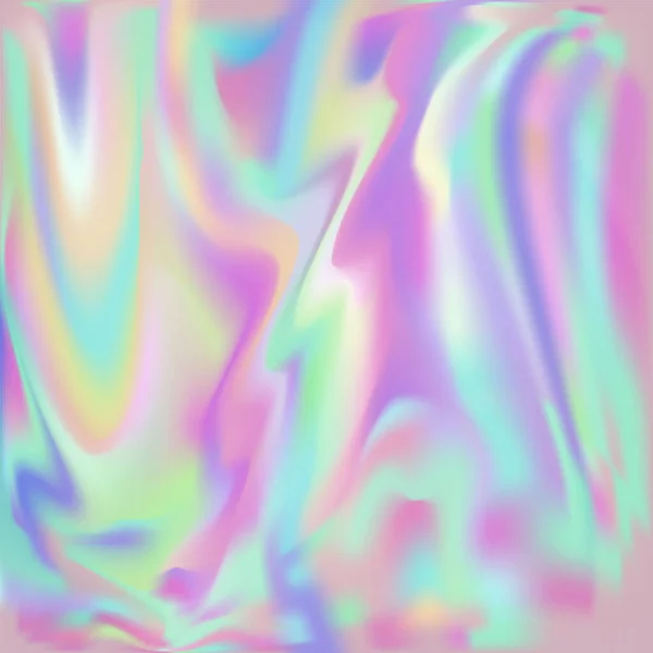 Hologram Fantasy Background Glow Princess Holographic Backdrop Shiny Lights Iridescent — Stock Vector