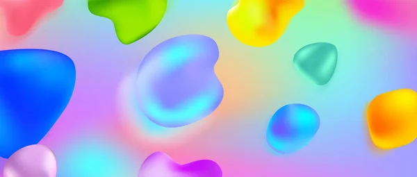 Farbig Abstrakter Hintergrund Mit Flüssigen Formen Kreatives Und Cooles Design — Stockvektor